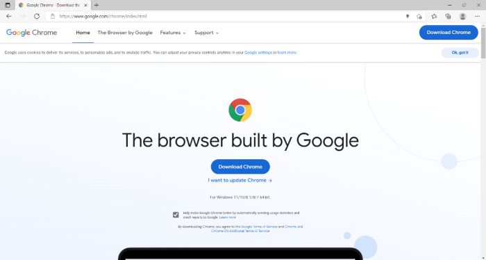 Chrome installed