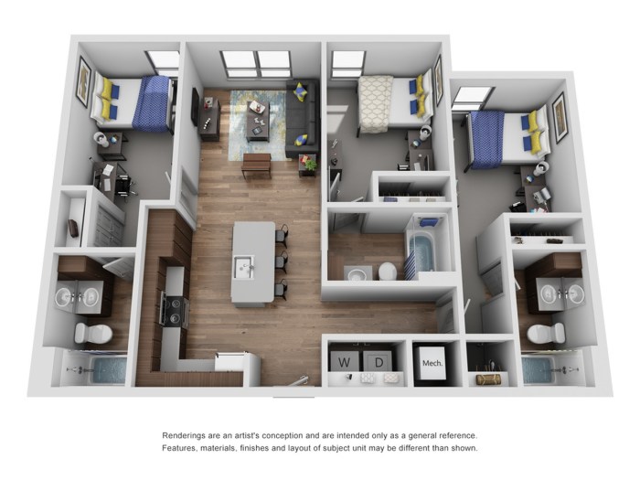 3 bedroom apartments near me