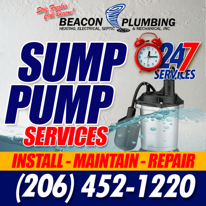 Sump installation Sump installation