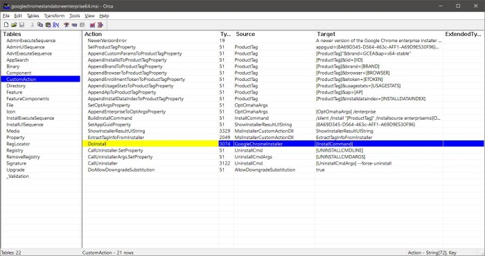 Chrome enterprise installer