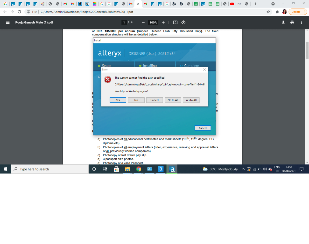 Alteryx install