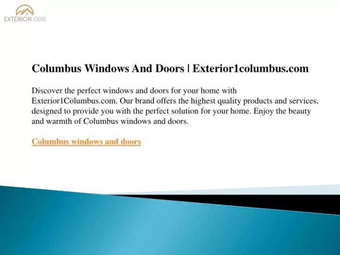 Columbus window installation