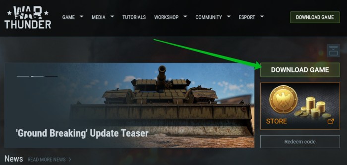 Install war thunder