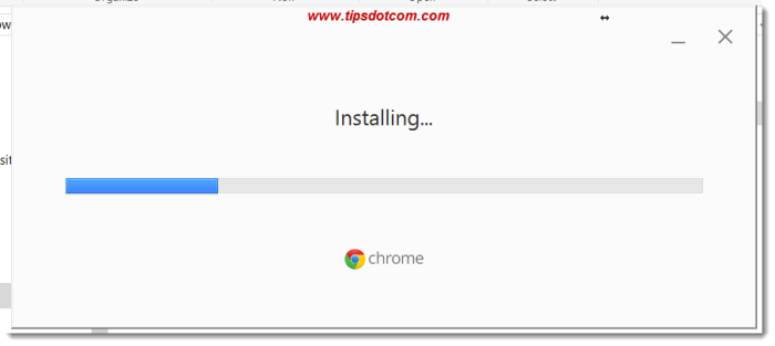 Chrome google install windows opens tab opened once complete auto default