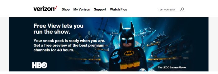 Verizon fios free installation